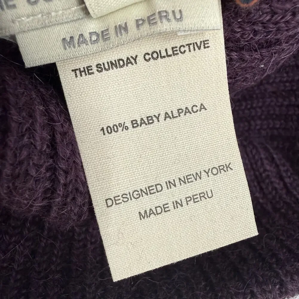 The Sunday Collective Beanie Hat One Size Toddler/Kids Unisex 100% Alpaca NWT